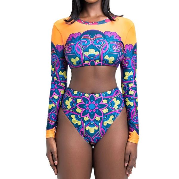 one-piece suits women two-piece swimming clothes set blue floral printed pattern long sleeve and shorts
one-piece suits women two-piece swimming clothes set blue floral printed pattern long sleeve and shorts