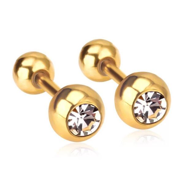 retro simple stud earrings for women classic zircon gold color punk accessories hip hop men's piecing jewelry wholesale gifts, Golden;silver
retro simple stud earrings for women classic zircon gold color punk accessories hip hop men's piecing jewelry wholesale gifts, Golden;silver