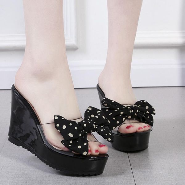 dress shoes polka dot woman summer wedge comfortable sandals platform ladies bow knot peep toe wedges slipper may30, Black
dress shoes polka dot woman summer wedge comfortable sandals platform ladies bow knot peep toe wedges slipper may30, Black