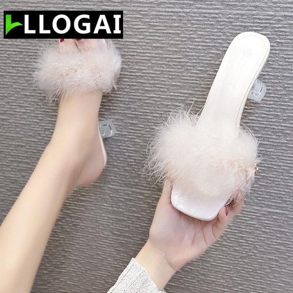 korean transparent woman high heels shoes outdoor fine heel word buckle furry women slipprs fashion wild mujer slides slippers, Black
korean transparent woman high heels shoes outdoor fine heel word buckle furry women slipprs fashion wild mujer slides slippers, Black