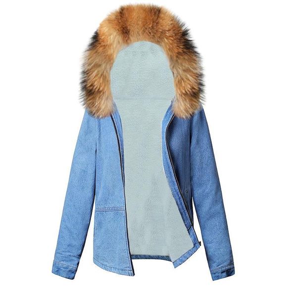 women's jackets real fur warm winter denim jacket for female 2021 autumn wool lining jeans coat women bomber girls outwear, Black;brown
women's jackets real fur warm winter denim jacket for female 2021 autumn wool lining jeans coat women bomber girls outwear, Black;brown
