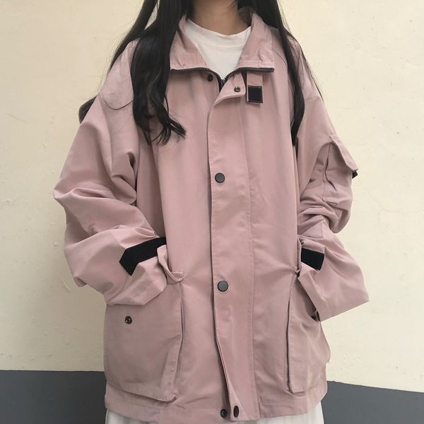 wonder autumn winter women jacket zipper stand neck long sleeve coat vintage causal pockets cargo jackets 210510, Black;brown
wonder autumn winter women jacket zipper stand neck long sleeve coat vintage causal pockets cargo jackets 210510, Black;brown