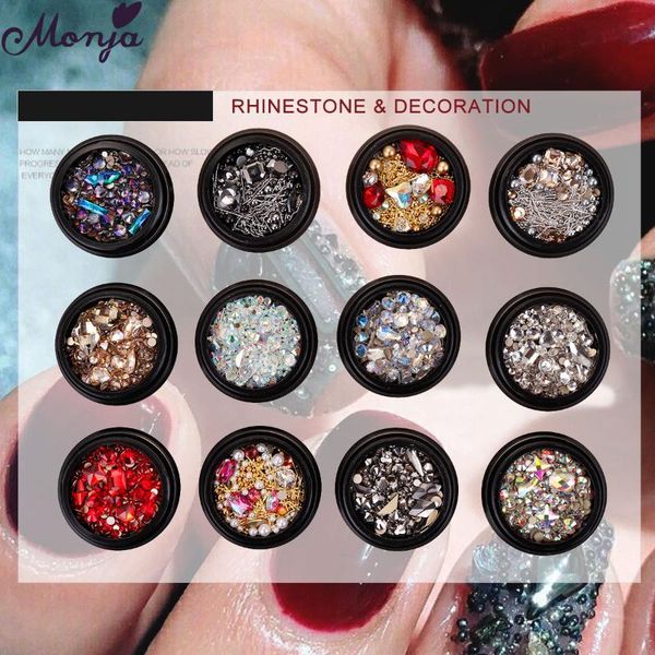monja 13 styles mix size metal beads rhinestones crystal gems shiny jewelry 3d charms nail art decorations manicure accessories, Silver;gold
monja 13 styles mix size metal beads rhinestones crystal gems shiny jewelry 3d charms nail art decorations manicure accessories, Silver;gold