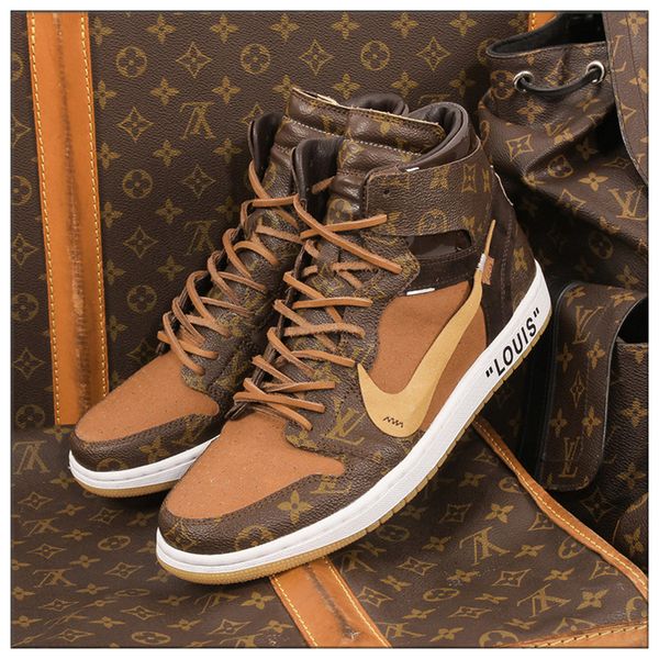 lòuÃs vuÃttòn x air jórðan 1 high og luxury basketball shoes fragment designers chicago white unc mens retro sneakers trainers sport shoes, Black
lòuÃs vuÃttòn x air jórðan 1 high og luxury basketball shoes fragment designers chicago white unc mens retro sneakers trainers sport shoes, Black