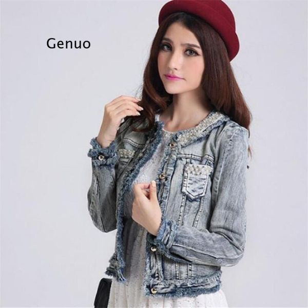 women's jackets women small fragrance beaded diamond denim jacket female short section slim wild jean, Black;brown
women's jackets women small fragrance beaded diamond denim jacket female short section slim wild jean, Black;brown
