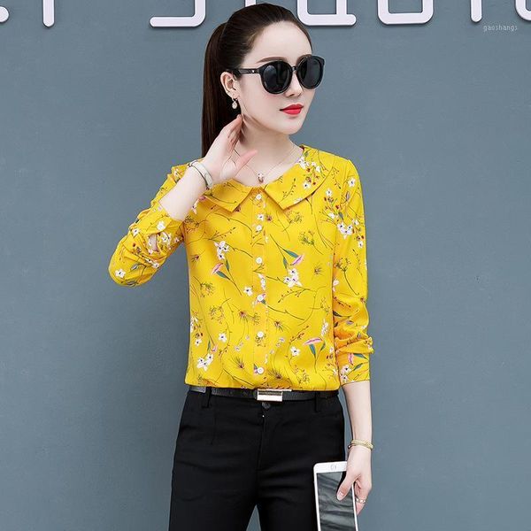 women's blouses & shirts autumn women long sleeve fashion flower chiffon shirt womens and casual plus size xxxl clothing for1, White
women's blouses & shirts autumn women long sleeve fashion flower chiffon shirt womens and casual plus size xxxl clothing for1, White