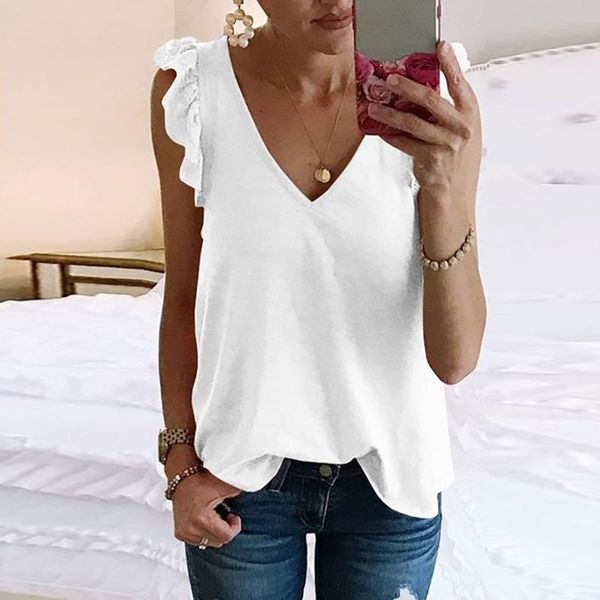 women's t-shirt plus size 5xl 2021 summer fashion sleeveless for women chic solid color deep v-neck shirts mujer camisetas, White
women's t-shirt plus size 5xl 2021 summer fashion sleeveless for women chic solid color deep v-neck shirts mujer camisetas, White