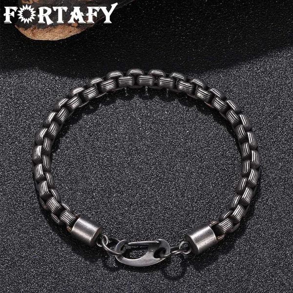 link, chain fortafy vintage cuban link stainless steel bracelet for men punk jewelry male bangles wholesale birthday gift frgs0070, Black
link, chain fortafy vintage cuban link stainless steel bracelet for men punk jewelry male bangles wholesale birthday gift frgs0070, Black