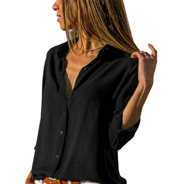 women's blouses & shirts office for women autumn deep v neck turn down collar chiffon loose buttons shirt 2021 plus size 5xl, White
women's blouses & shirts office for women autumn deep v neck turn down collar chiffon loose buttons shirt 2021 plus size 5xl, White