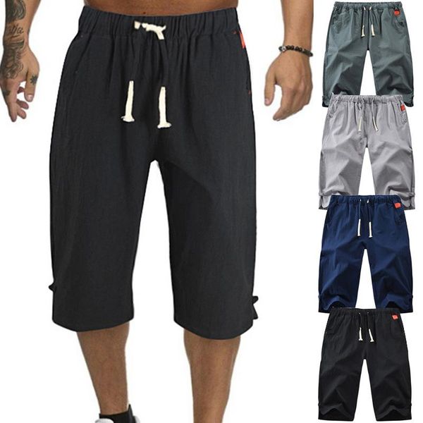 men casual shorts loose five-point pants men's tide 2021 summer cotton and linen straight thin, White;black
men casual shorts loose five-point pants men's tide 2021 summer cotton and linen straight thin, White;black