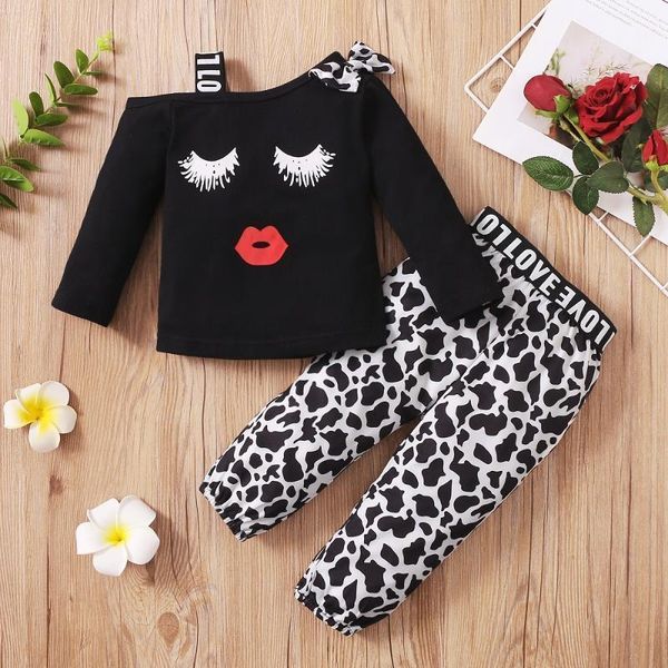 clothing sets 6m-4t toddler baby girl clothes set kids outfits one shoulder black + pants infant children1, White
clothing sets 6m-4t toddler baby girl clothes set kids outfits one shoulder black + pants infant children1, White