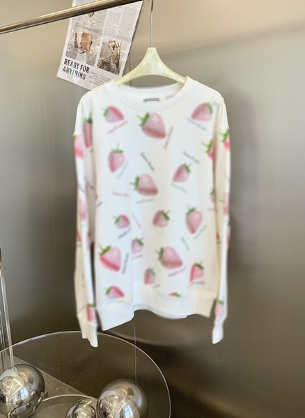 brand coats 21 early autumn new niche fashion strawberry diamond design color letter printing t-shirt thin loose sweater, Black
brand coats 21 early autumn new niche fashion strawberry diamond design color letter printing t-shirt thin loose sweater, Black