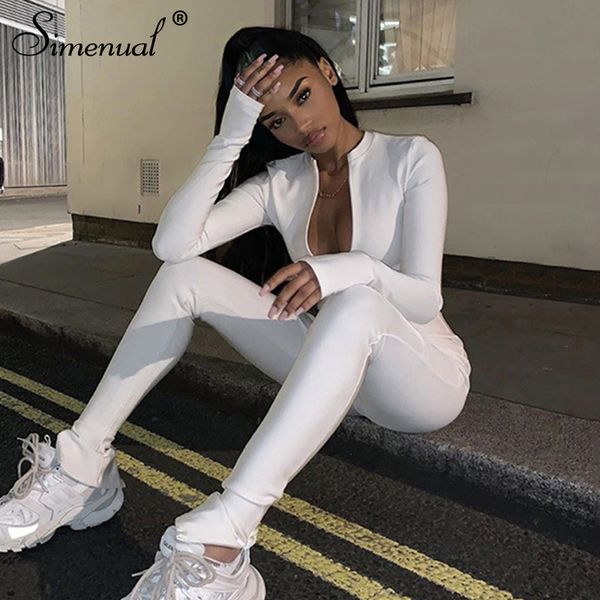simenual casual fitness sporty rompers womens jumpsuits workout zipper activewear long sleeve skinny solid jumpsuits bodycon hot, Black;white
simenual casual fitness sporty rompers womens jumpsuits workout zipper activewear long sleeve skinny solid jumpsuits bodycon hot, Black;white