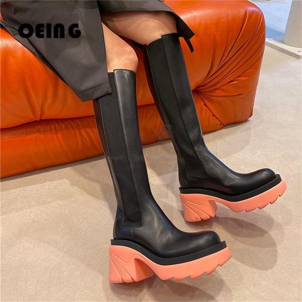 boots 2021 colorful thick sole knee high women round toe knight chunky heels casual motorcycle winter, Black
boots 2021 colorful thick sole knee high women round toe knight chunky heels casual motorcycle winter, Black