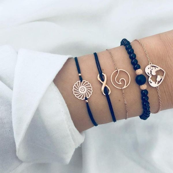 bohemian fashion disc frosted glass handmade beaded bracelets for women boho jewelry waves chain charm bracelet set link,, Black
bohemian fashion disc frosted glass handmade beaded bracelets for women boho jewelry waves chain charm bracelet set link,, Black