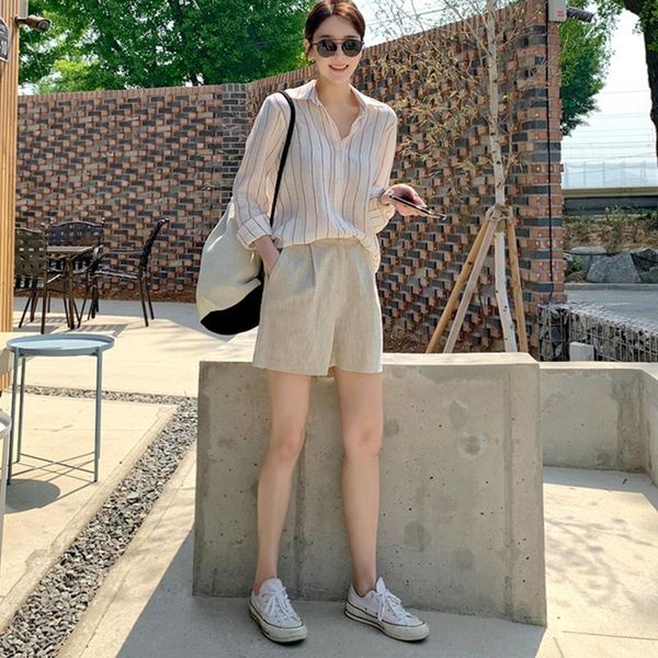 high waist short pants loose women shorts jeans female spring straight large size casual solid wide leg trousers streetwear women's, White;black
high waist short pants loose women shorts jeans female spring straight large size casual solid wide leg trousers streetwear women's, White;black
