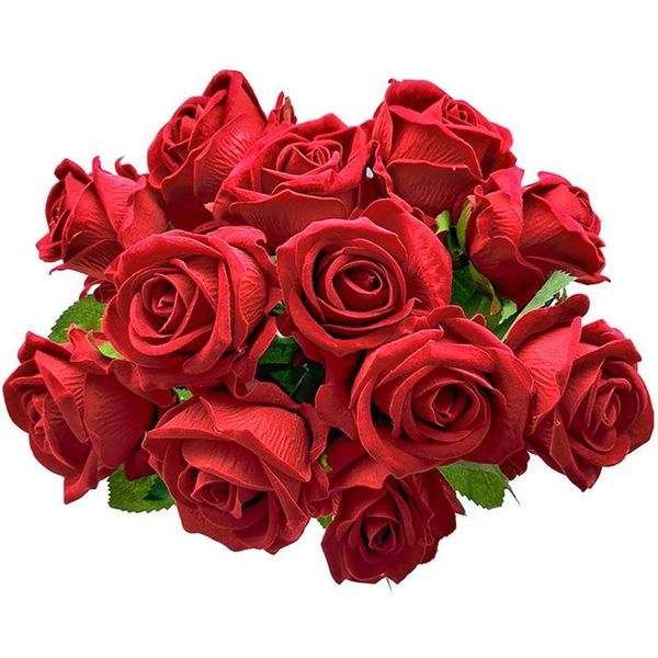 decorative flowers & wreaths 12pcs artificial rose silk flower bridal bouquet roses with stems for home wedding decoration
decorative flowers & wreaths 12pcs artificial rose silk flower bridal bouquet roses with stems for home wedding decoration