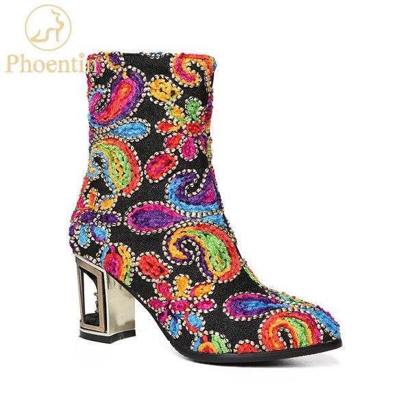 boots phoentin winter for women embroidered mix color metal hollow high heels 7cm pointed toe short size 34-43 ft1185, Black
boots phoentin winter for women embroidered mix color metal hollow high heels 7cm pointed toe short size 34-43 ft1185, Black