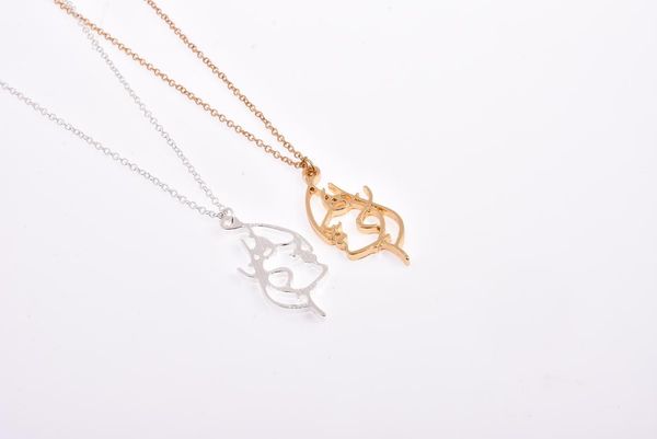 pendant necklaces beauty side face necklace abstract of woman lady girl chain jewelry for friends, Silver
pendant necklaces beauty side face necklace abstract of woman lady girl chain jewelry for friends, Silver