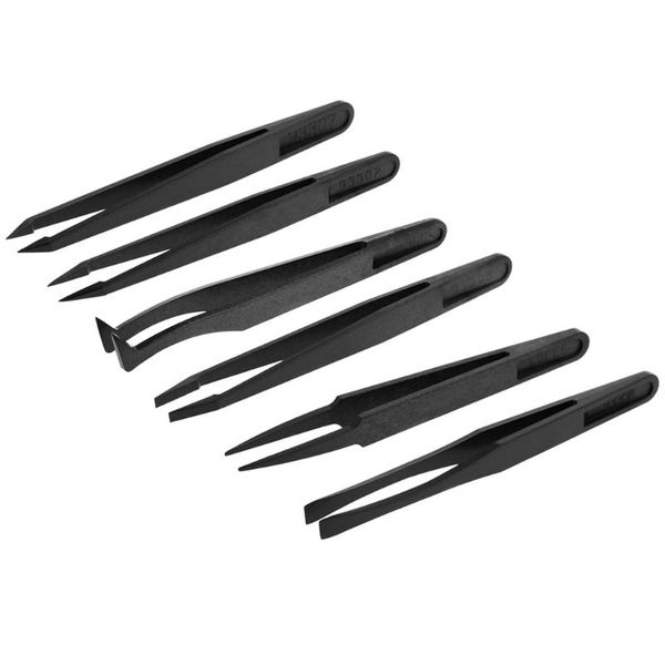 professional hand tool sets ootdty 6pcs/set multifunction anti-static electronic tweezers kit esd plastic forceps pcb repair tools
professional hand tool sets ootdty 6pcs/set multifunction anti-static electronic tweezers kit esd plastic forceps pcb repair tools