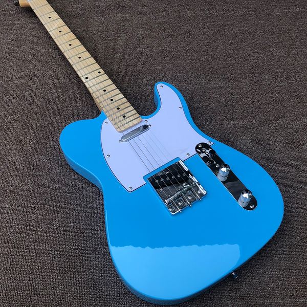6-string electric guitar,stringed instrument,sound positive,sky blue paint,log maple neck,back string
6-string electric guitar,stringed instrument,sound positive,sky blue paint,log maple neck,back string
