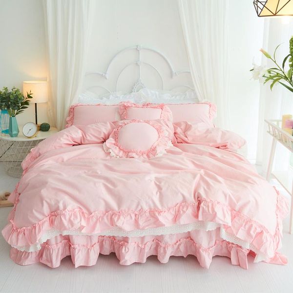 bedding sets 100% cotton korean luxury princess twin king size 4/6pcs pink bedclothes duvet cover bed sheet pillowcases
bedding sets 100% cotton korean luxury princess twin king size 4/6pcs pink bedclothes duvet cover bed sheet pillowcases