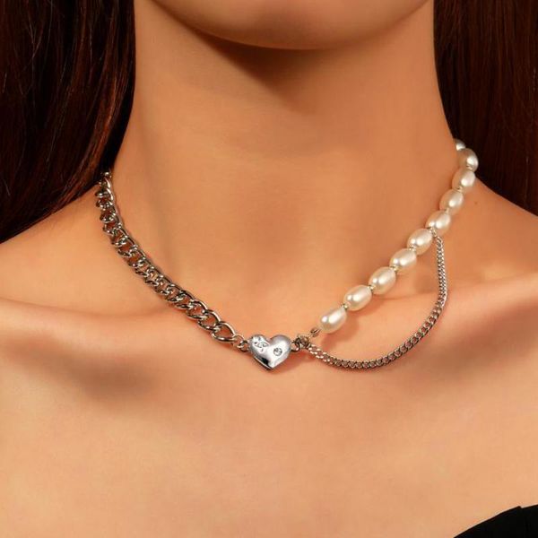 chokers pearl heart choker necklace chain stitching clavicle for women jewelry necklaces & pendants colar kolye colares, Golden;silver
chokers pearl heart choker necklace chain stitching clavicle for women jewelry necklaces & pendants colar kolye colares, Golden;silver