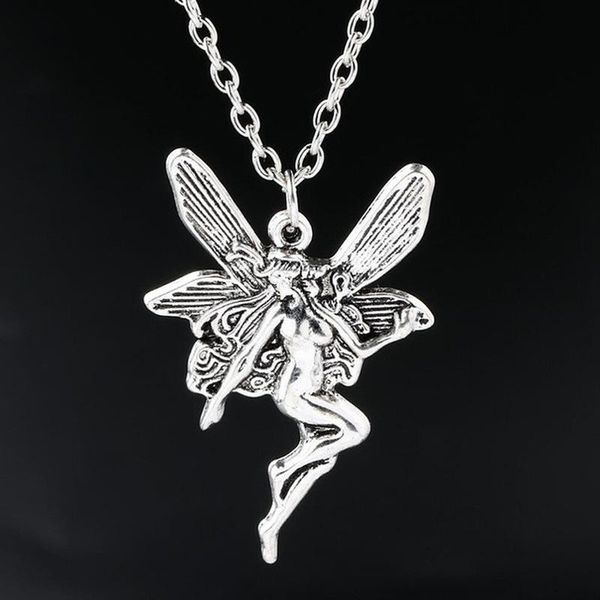 pendant necklaces vintage fashion statement angel fairy necklace for women cross chain choker jewelry punk goth gothic wicca accessories, Silver
pendant necklaces vintage fashion statement angel fairy necklace for women cross chain choker jewelry punk goth gothic wicca accessories, Silver