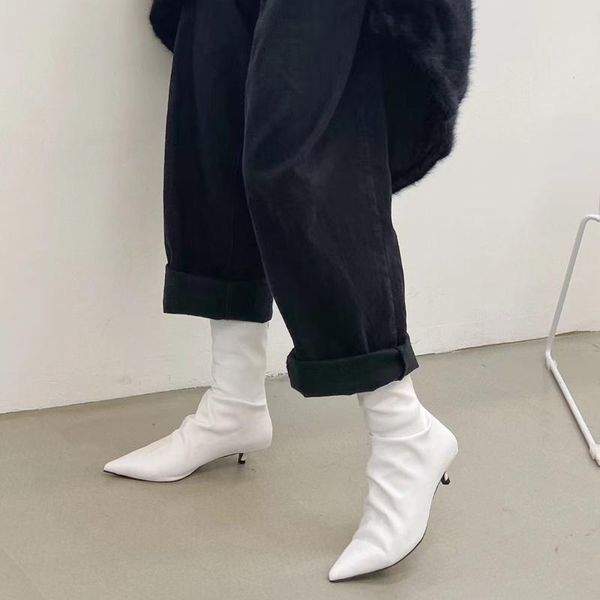 boots fashion women mid calf pointed toe thin low heels black/white/brown/purple back zipper sock botas elegant stretch shoes
boots fashion women mid calf pointed toe thin low heels black/white/brown/purple back zipper sock botas elegant stretch shoes