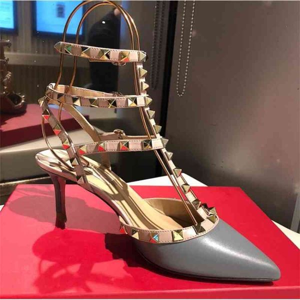 sandals brand high heels nude sandals v 6cm thin heel women wedding shoes 3 straps pointed toe rivets sandal real leather 34-43, Black
sandals brand high heels nude sandals v 6cm thin heel women wedding shoes 3 straps pointed toe rivets sandal real leather 34-43, Black