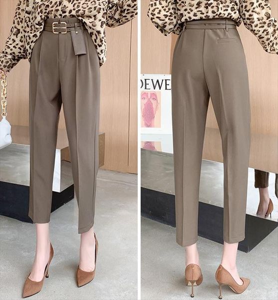 elegant high waist blazer womens capris with belt solid suit pockets office ladies plus size vintage trousers, Black;white
elegant high waist blazer womens capris with belt solid suit pockets office ladies plus size vintage trousers, Black;white