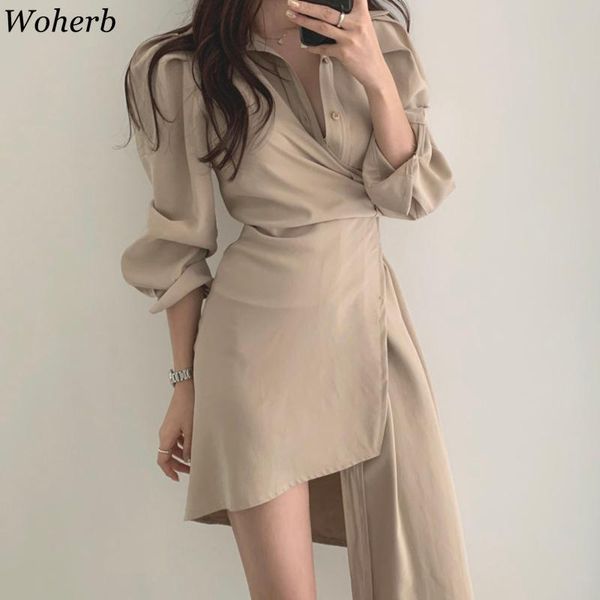 casual dresses woherb autumn long sleeve shirt dress women solid color turn down collar slim waist irregular elegant robe femme, Black;gray
casual dresses woherb autumn long sleeve shirt dress women solid color turn down collar slim waist irregular elegant robe femme, Black;gray