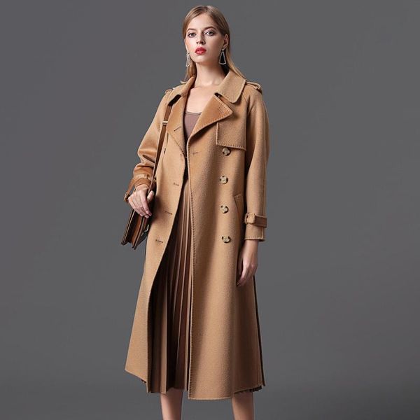 women's wool & blends 2021 camel water ripple double-sided cashmere coat british windbreaker tweed knee m home long, Black
women's wool & blends 2021 camel water ripple double-sided cashmere coat british windbreaker tweed knee m home long, Black