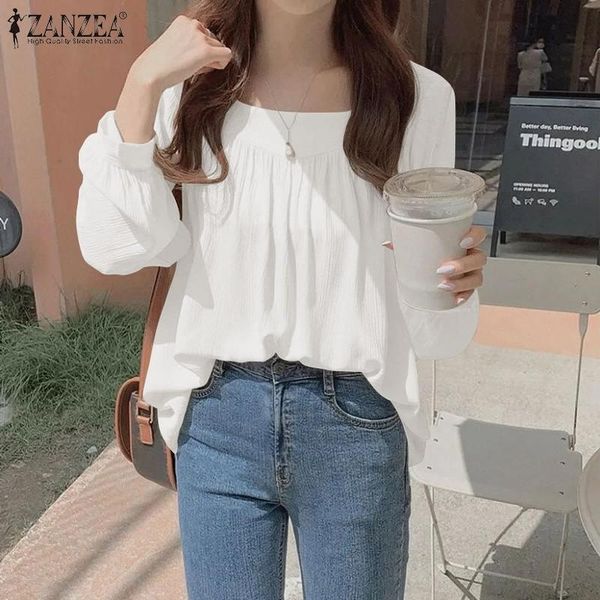 women's blouses & shirts summer o neck tunic elegant solid color chemise female full sleeve costume streetwear blusas femme, White
women's blouses & shirts summer o neck tunic elegant solid color chemise female full sleeve costume streetwear blusas femme, White