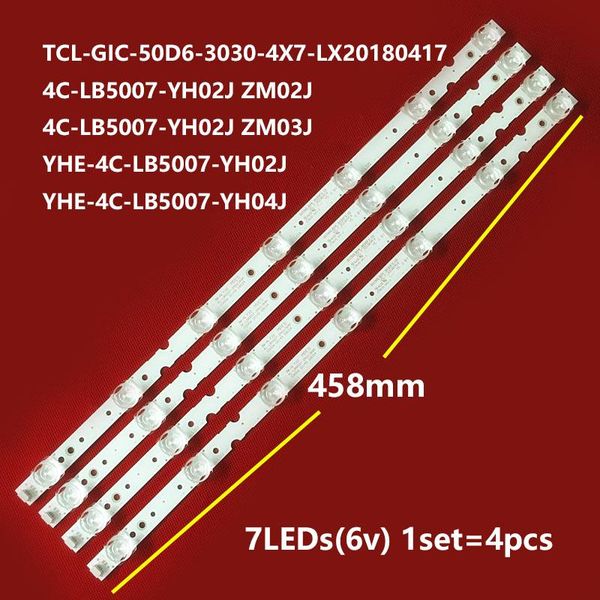 50d6 50a360 50a730u 50s421 50s423 led backlight strip 7lamp for tcl-gic-50d6-3030-4x7-lx20210417 4c-lb5007-yh02j zm03j strips 
50d6 50a360 50a730u 50s421 50s423 led backlight strip 7lamp for tcl-gic-50d6-3030-4x7-lx20210417 4c-lb5007-yh02j zm03j strips
