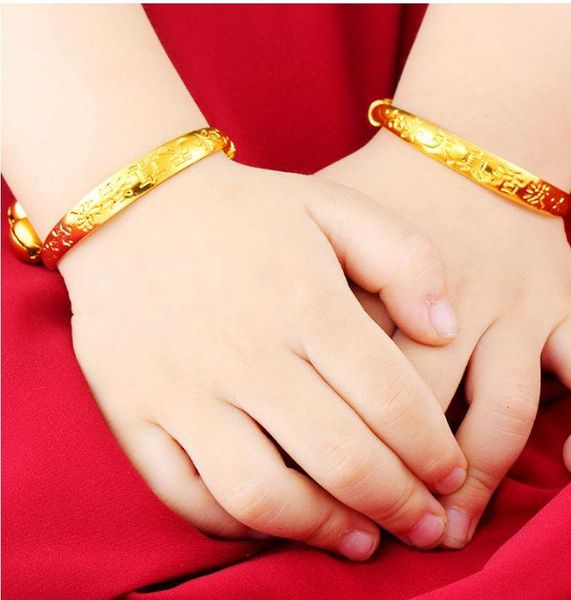 bangle anglang 2pcs/lot classical smooth lucky baby gold color kids adjustable bracelet children gifts, Black
bangle anglang 2pcs/lot classical smooth lucky baby gold color kids adjustable bracelet children gifts, Black