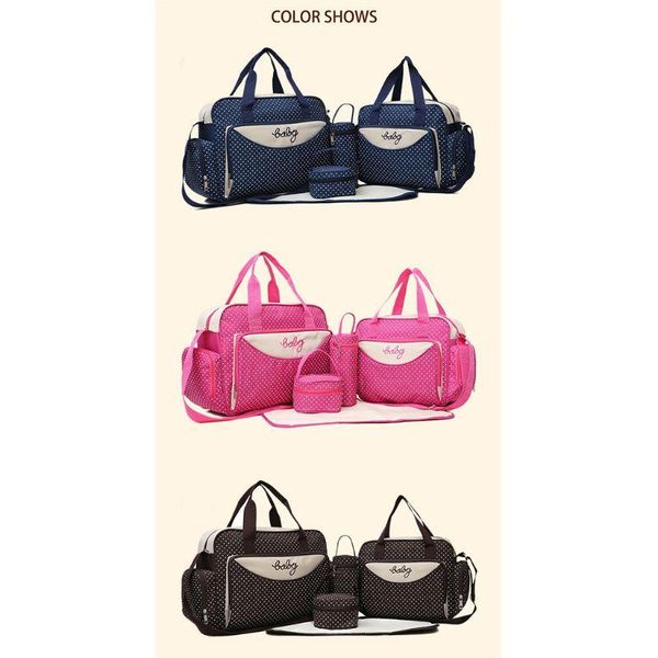 duffel bags 5pcs/set baby nursing diaper bag tote large-capacity polka dot mummy handbag c90e
duffel bags 5pcs/set baby nursing diaper bag tote large-capacity polka dot mummy handbag c90e