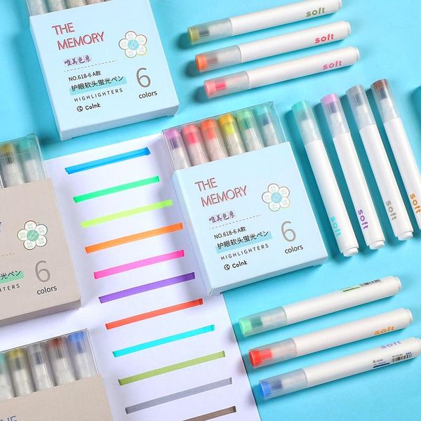 highlighters 6pcs/set multicolor oblique head highlighter creativity large capacity ink marker pen journal scrapbooking decorative stationer, Black;red
highlighters 6pcs/set multicolor oblique head highlighter creativity large capacity ink marker pen journal scrapbooking decorative stationer, Black;red