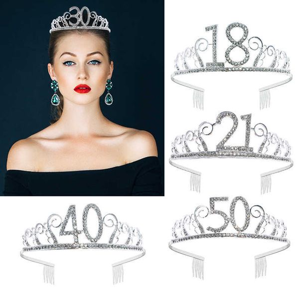 18/21/30/40/50 birthday crown digital hat rhintone hair accsori bride banquet headband anniversary tiara
18/21/30/40/50 birthday crown digital hat rhintone hair accsori bride banquet headband anniversary tiara