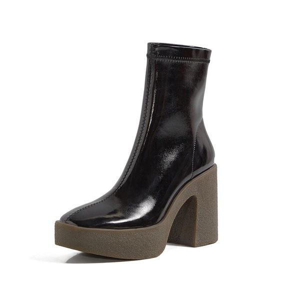 boots asumer 2021 ankle for women platform fashion solid color square high heels autumn stretch, Black
boots asumer 2021 ankle for women platform fashion solid color square high heels autumn stretch, Black