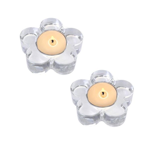 candle holders 2pcs glass candlestick delicate holder stand deskdecoration (plum blossom shape 205g)
candle holders 2pcs glass candlestick delicate holder stand deskdecoration (plum blossom shape 205g)