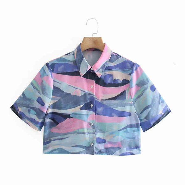 women's knits & tees casual woman blue tie-dye cropped shirts 2021 fashion female streetwear short sleeve button shirt girls print, White
women's knits & tees casual woman blue tie-dye cropped shirts 2021 fashion female streetwear short sleeve button shirt girls print, White