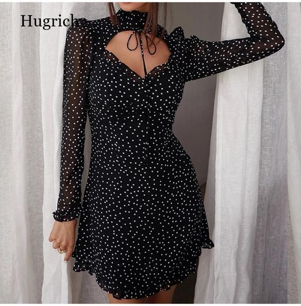 casual dresses v-neck lace mini dress women's black polka dot chiffon party retro elegant lady, Black;gray
casual dresses v-neck lace mini dress women's black polka dot chiffon party retro elegant lady, Black;gray