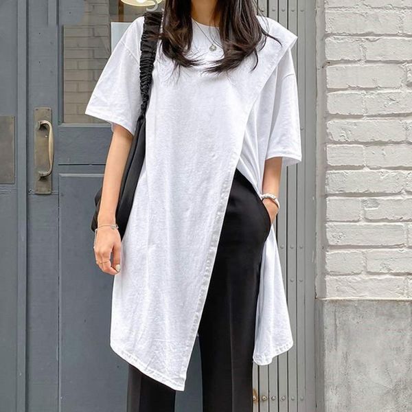 women's t-shirt round neck slit short sleeve long plain ladies fashion loose summer simple for women white split t shirt
women's t-shirt round neck slit short sleeve long plain ladies fashion loose summer simple for women white split t shirt