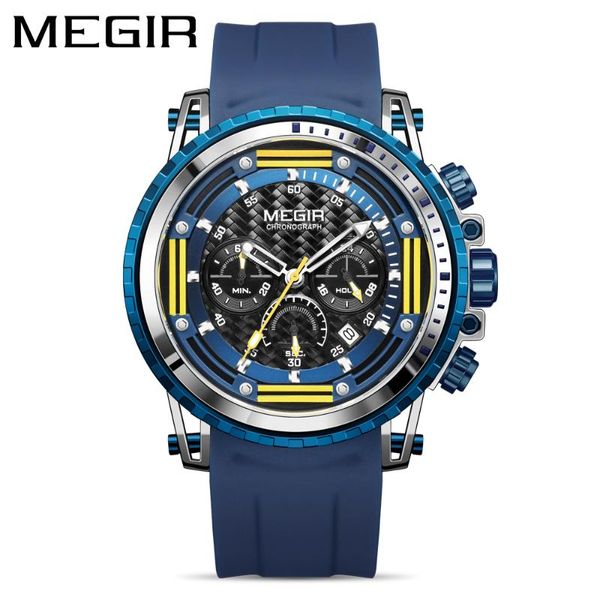 wristwatches megir watch men 2021 trend luminous waterproof chronograph silicone sports quartz men's for dsign, Slivery;brown
wristwatches megir watch men 2021 trend luminous waterproof chronograph silicone sports quartz men's for dsign, Slivery;brown