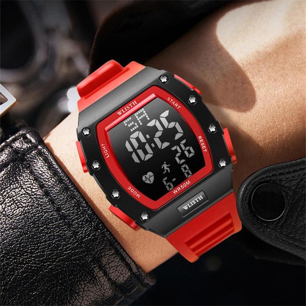 wristwatches military watch men fashion 50m waterproof electronic clock digital wristwatch men's watches relogio masculino montre homme, Slivery;brown
wristwatches military watch men fashion 50m waterproof electronic clock digital wristwatch men's watches relogio masculino montre homme, Slivery;brown