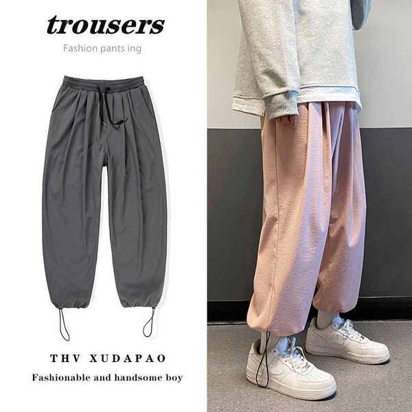 spring solid color sweatpants men's fashion oversized casual pants streetwear drawstring wide-leg straight-leg men, Black
spring solid color sweatpants men's fashion oversized casual pants streetwear drawstring wide-leg straight-leg men, Black
