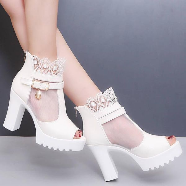 dress shoes for women mesh sandal boot lace heels 2021 summer sandals high fish mouth, Black
dress shoes for women mesh sandal boot lace heels 2021 summer sandals high fish mouth, Black