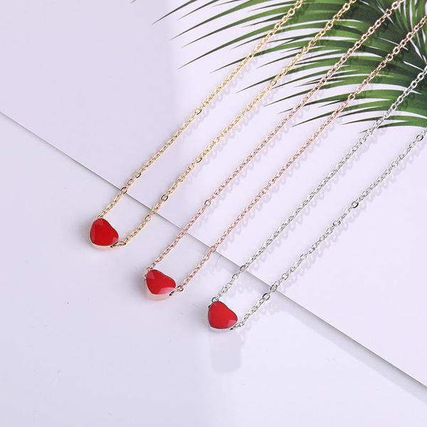 pendant necklaces mini red love heart necklace women accesorios mujer, rose gold color stainless steel colier femme jewelry, Silver
pendant necklaces mini red love heart necklace women accesorios mujer, rose gold color stainless steel colier femme jewelry, Silver