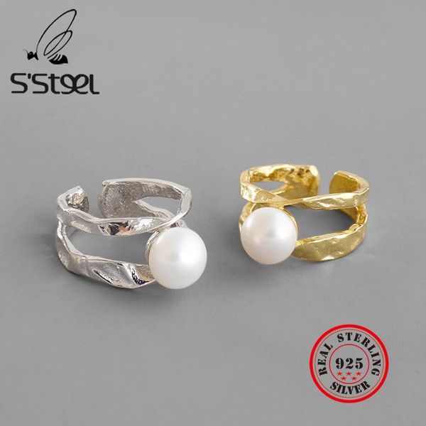 cluster rings s'steel 925 sterling silver for women pearl gold ring ladies bague anillos de plata ley mujer anelli minimalist jewelry, Golden;silver
cluster rings s'steel 925 sterling silver for women pearl gold ring ladies bague anillos de plata ley mujer anelli minimalist jewelry, Golden;silver